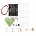 3Pcs Heart Shaped Red Light Kit DIY Breathing Light Parts DC4-6V Speed Adjustable