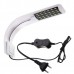 10W 24 LED Aquarium Lamp Fish Tank Clip White Blue Light